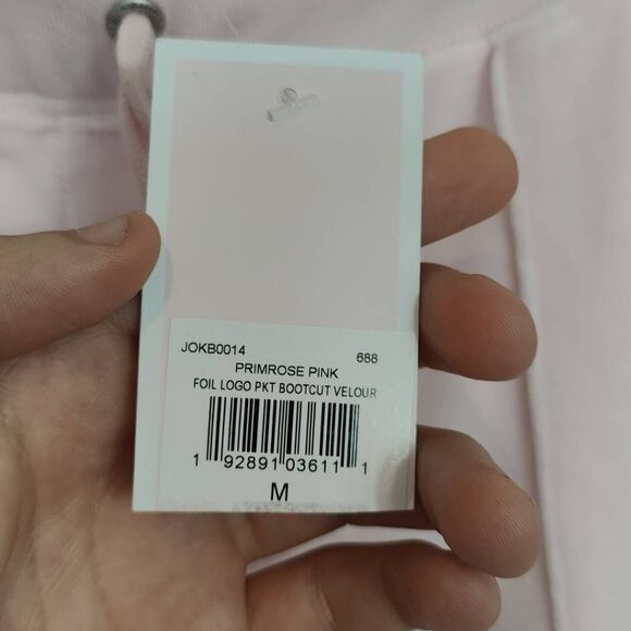 Juicy Couture Pants Womnes Medium Primrose Pink Foil Logo Bootcut Velour - Picture 9 of 13